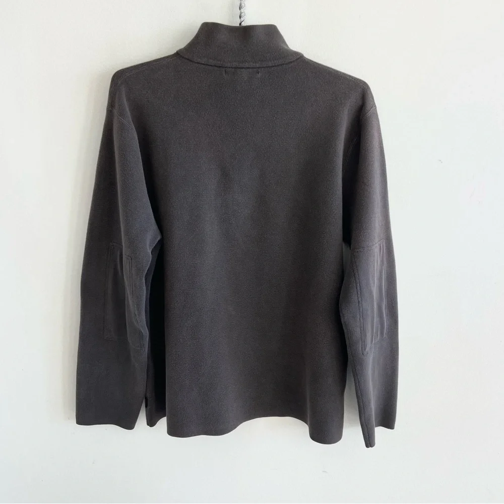 Banana Republic Men's 100%‎ Heavy Cotton Zip-Up Sweater Taupe L
